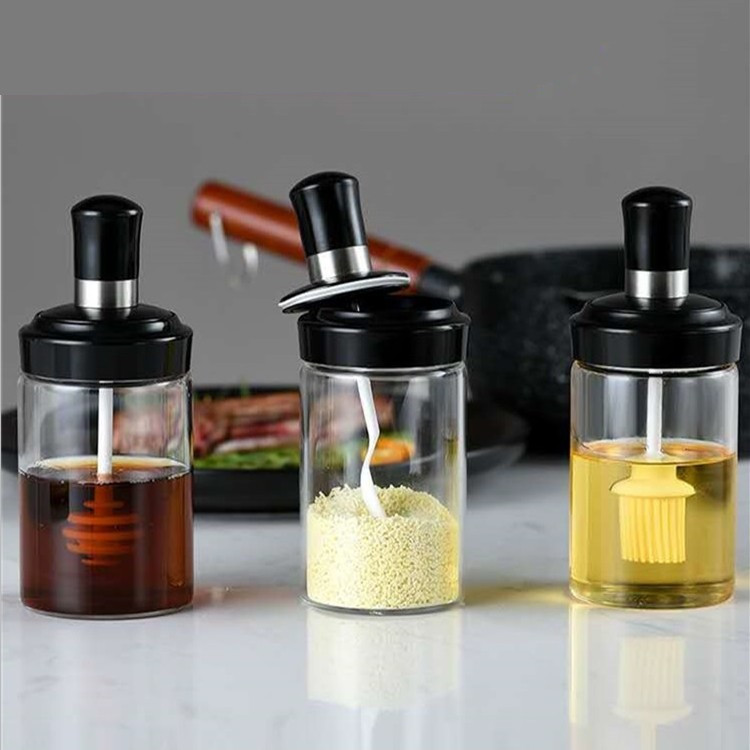 Household Sealed Oil Can Glass Seasoning Jar | glass jar supplier